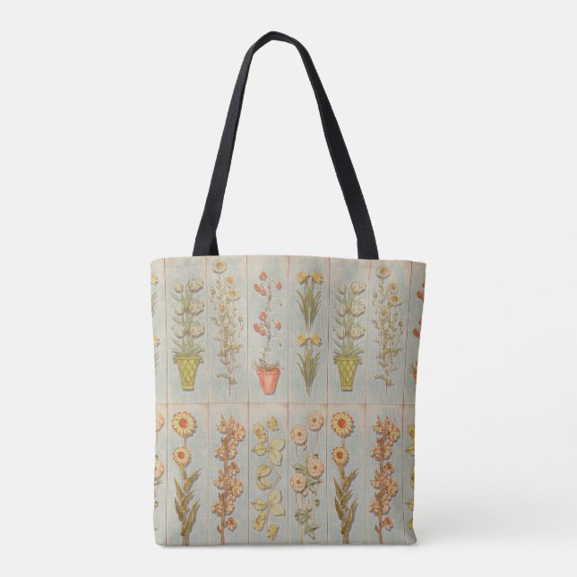 Bolso De Tela Rústica de las plantas de cosecha (Reverso)