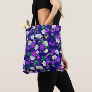 Bolso De Tela Rústico Primavera Pansy Flores Bouquet
