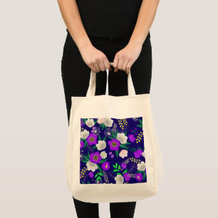 Bolso De Tela Rústico Primavera Pansy Flores Bouquet