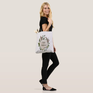 Bolso De Tela Rústico trozo de madera de tiza