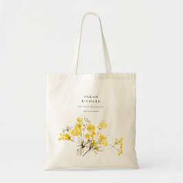 Bolso De Tela Rústico Yellow Wildflower Boho Floral Business