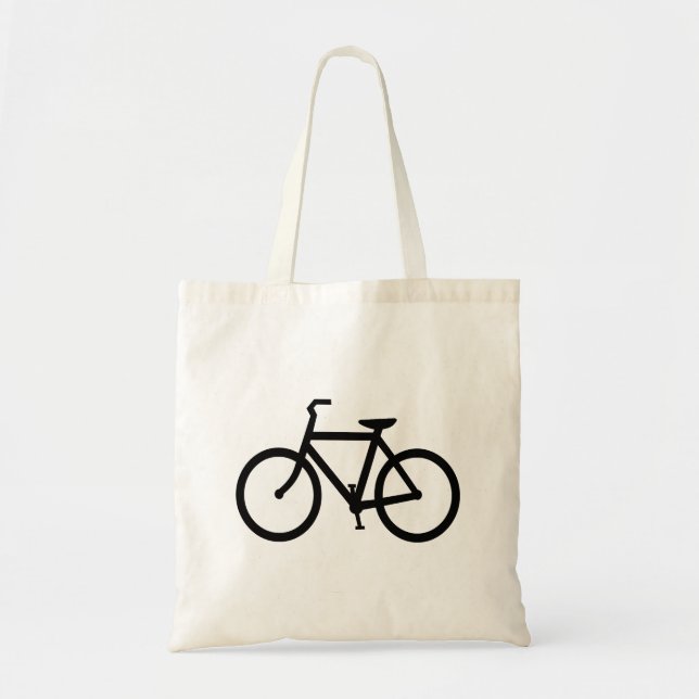 Bolso De Tela Ruta de Bicicleta Negra (Frente)