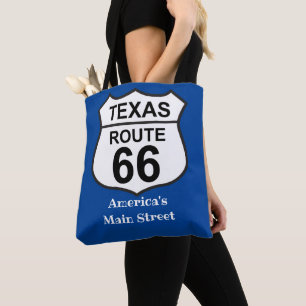Bolso De Tela Ruta de Texas 66: El principal Tote femenino calle