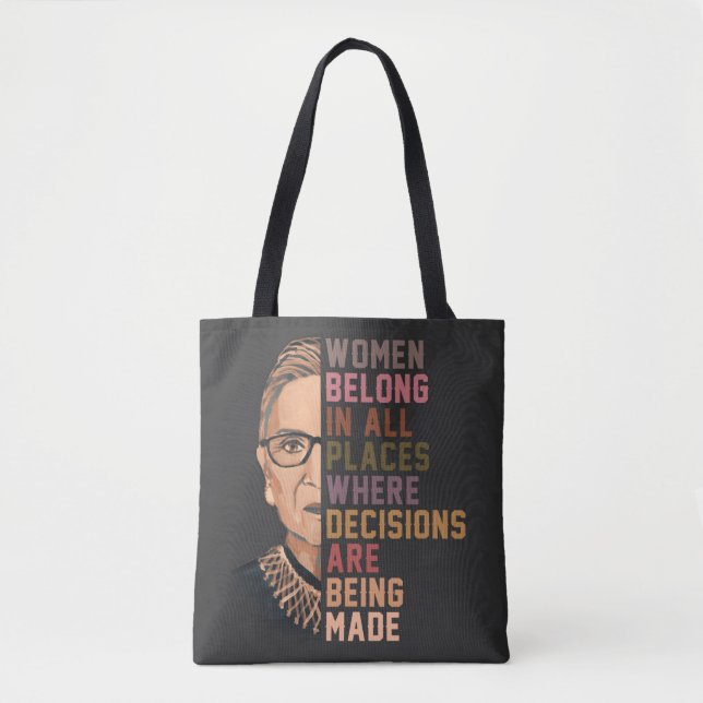 Bolso De Tela Ruth Bader Ginsburg RBG (Anverso)