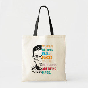 Bolso De Tela Ruth Bader Ginsburg, Women belong in all places