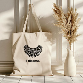 Bolso De Tela Ruth Bader Ginsburg, yo discrepo del collar RBG