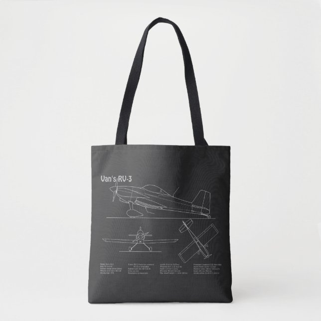 Bolso De Tela RV-3 de Van - Planes de diseño aéreo PD (Anverso)