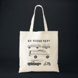 Bolso De Tela ¿RV AÚN? Campervan vanlife Trailer PERSONALIZAR<br><div class="desc">Golpee la carretera con este dulce tote con un remolque de camperán retro vintage y un camión de campaña. Personalizar agregando tu propio texto. ¡Revisa mi tienda para más!</div>