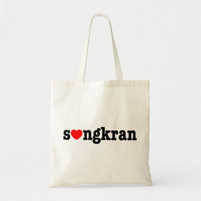 Bolso De Tela s ❤ ngkran ~ Heart (Love) Songkran (Frente)
