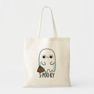 Bolso De Tela S-poo-ky Funny Ghost Poop Pun