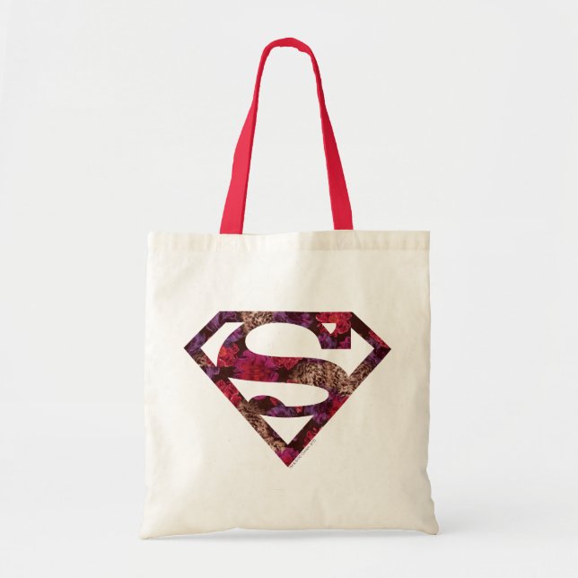 Bolso De Tela S-Shield floral rosa (Frente)