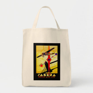 Bolso De Tela Sabena Art Deco Compass