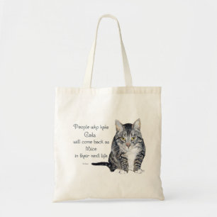 Bolso De Tela Sabiduría de Gatos - Personas que odian a los Gato