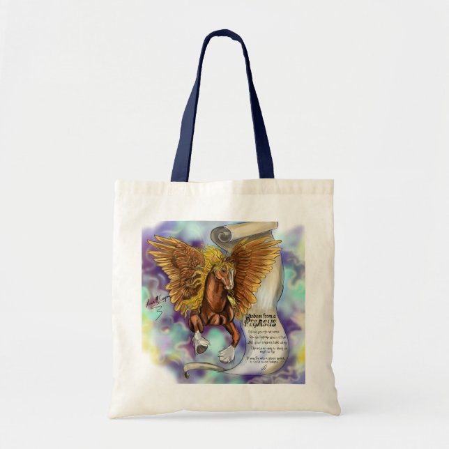 Bolso De Tela Sabiduría de un Pegasus (Frente)