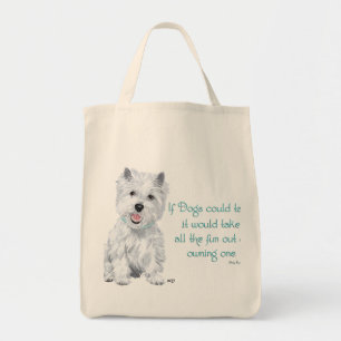 Bolso De Tela Sabiduría de Westie: si los perros pudieran hablar