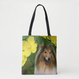 Bolso De Tela Sable Collie Yellow Primrose Dog Art