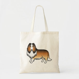 Bolso De Tela Sable Rough Collie Cute Cartoon Dog