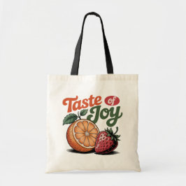 Bolso De Tela Sabor de la alegría retro Naranja Strawberry Shirt