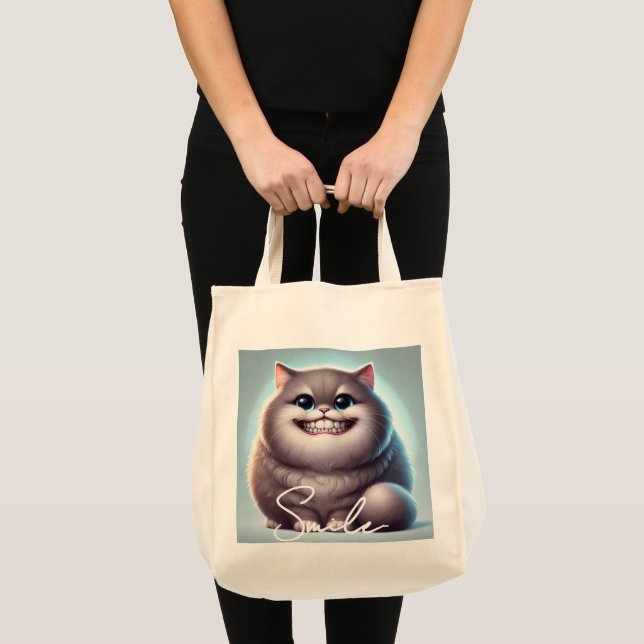 Bolso De Tela Sac chat “Me regarde pas“ (Anverso (producto))