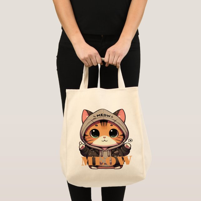 Bolso De Tela Sac chat Meow (Anverso (producto))