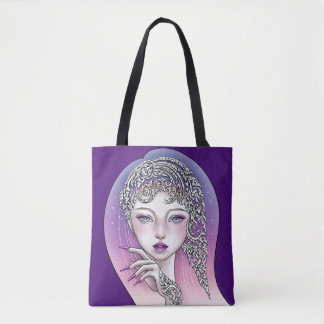 Bolso De Tela Sac fourre-tout Déesse de la nuit violet
