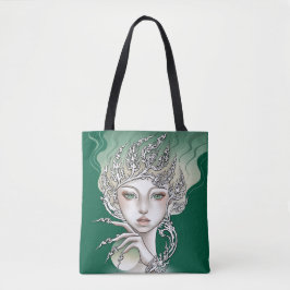 Bolso De Tela Sac fourre-tout Déesse des arbres vert