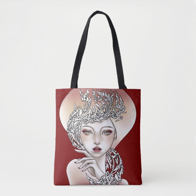 Bolso De Tela Sac fourre-tout Déesse du feu rouge (Anverso)
