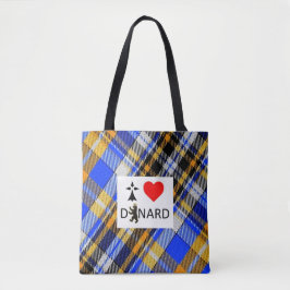 Bolso De Tela Sac I love Dinard et tartan