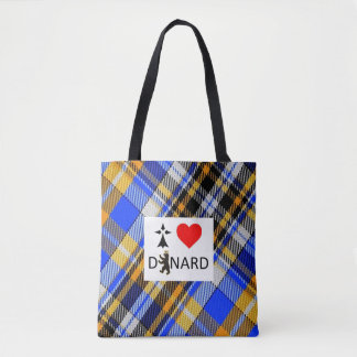 Bolso De Tela Sac I love Dinard et tartan