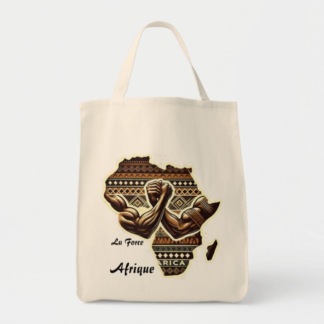 Bolso De Tela Sac Porte tout La Force Afrique (Frente)