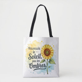 Bolso De Tela Sac Tote Tournesol Inspirant – Citation ‘Poursuis 