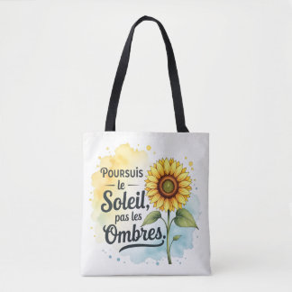 Bolso De Tela Sac Tote Tournesol Inspirant – Citation ‘Poursuis 