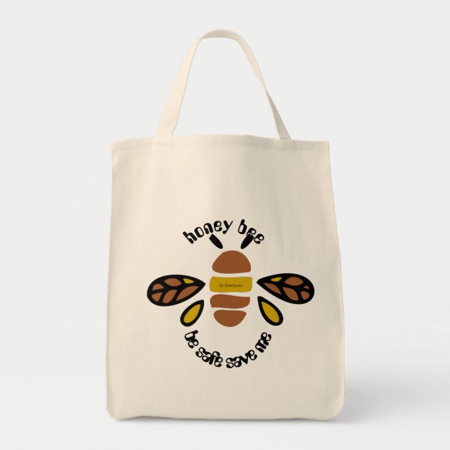 Bolso De Tela Sac totebag honey bee (Frente)