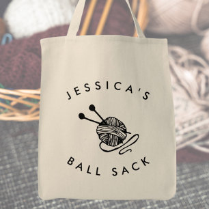 Bolso De Tela Saco de bolas de punto graciosas y personalizadas