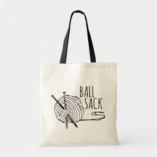 Bolso De Tela Saco divertido de la bola que hace punto | Zazzle.es