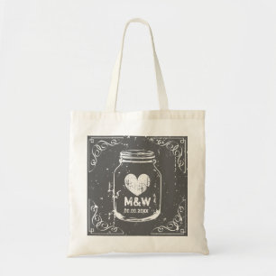 Bolso De Tela Sacos de la fiesta de nupcias de monograma de masó