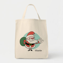 Bolso De Tela Sacos de nombre personalizado de Santa Claus