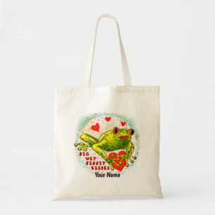 Bolso De Tela Sacos de personalizado de Frog Kisses