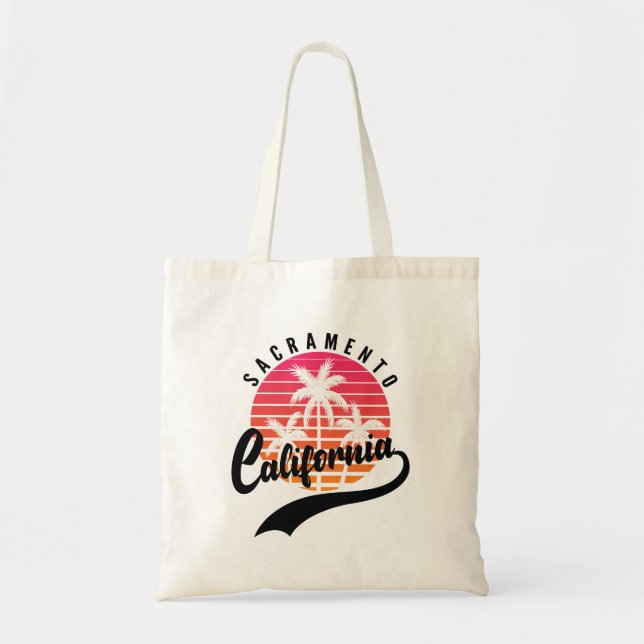 Bolso De Tela Sacramento Retro Sunset Tote Bag (Frente)