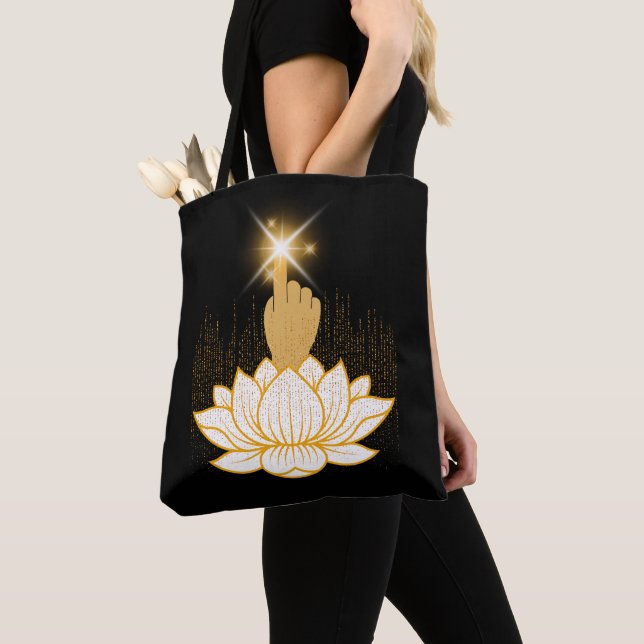 Bolso De Tela Sacred Hand Lotus (Detalle)