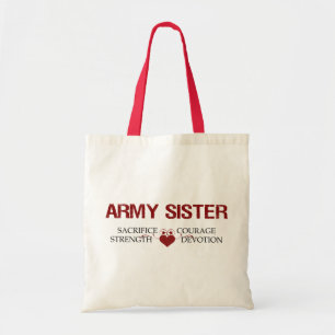 Bolso De Tela Sacrificio de la hermana del ejército, fuerza,