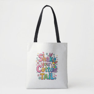 Bolso De Tela Sacuda tu cola de algodón Feliz Pascua