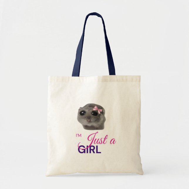 Bolso De Tela sad hamster just a girl tote bag (Frente)