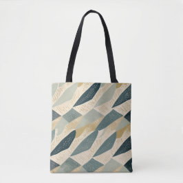 Bolso De Tela Sage Coastal Batik Parang Inspirado en Geométrico