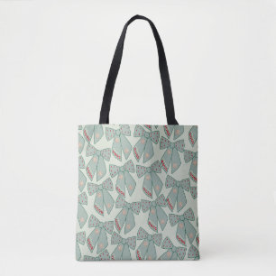 Bolso De Tela Sage Green Bows