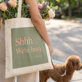 Bolso De Tela Sage Green Sleeping Poodle Dog Mom Custom Name