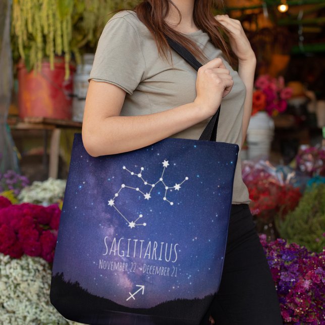 Bolso De Tela Saggitarius | Personalized Zodiac Constellation (Subido por el creador)