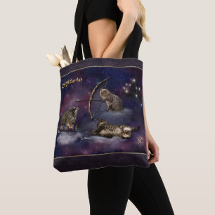 Bolso De Tela Sagitario para amantes de gatos