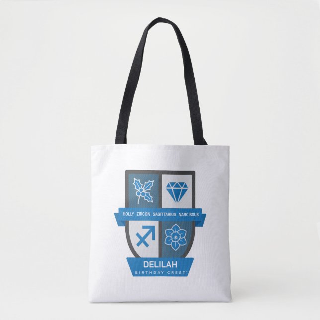 Bolso De Tela Sagittarius Birthday Crest™ December 1-21 (Anverso)