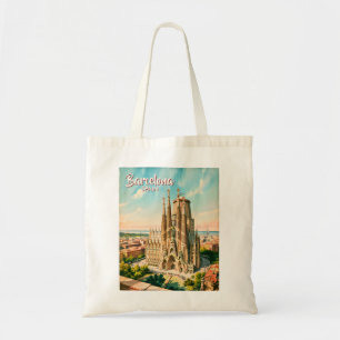 Bolso De Tela Sagrada Familia Barcelona Viaje Personalizado Acua